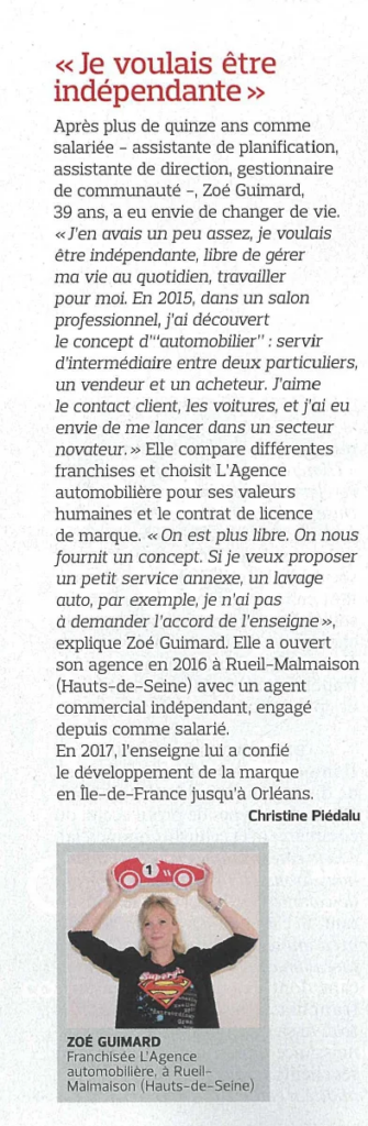 Interview de Zoe Guimard dans Le Figaro Entrepreneurs